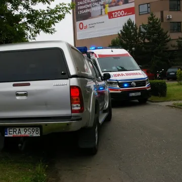 Pożar w wieżowcu w Radomsku