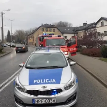 Czołowe zderzenie samochodów osobowych w Przedborzu