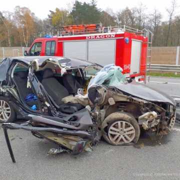 Śmiertelny wypadek na A1 na wysokości Dobryszyc