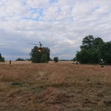 Dachowanie w Kolonii Krępa. W akcji śmigłowiec LPR