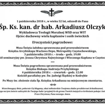 Ksiądz Arkadiusz Olczyk (1966-2018)
