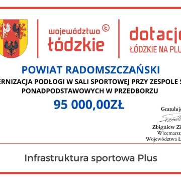 Cztery samorządy z powiatu radomszczańskiego z dofinansowaniem na rozwój bazy sportowej