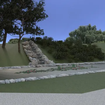 Oczko wodne w Parku Solidarności w Radomsku w przebudowie