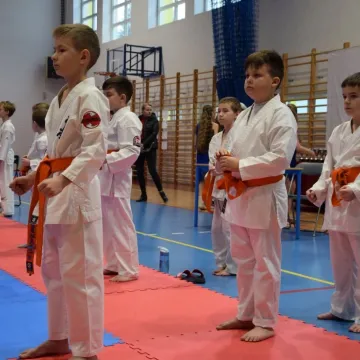 Karatecy na tatami na turnieju w Radomsku