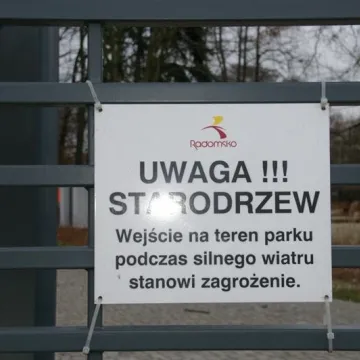 Park Świętojański w Radomsku zamknięty