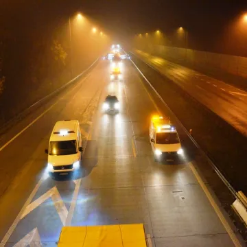 1300 ton gigantycznego transportu na A1