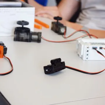 Staż uczniów z elektryka z Alpami w tle