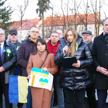 Radomsko: Wiec solidarności z Ukrainą