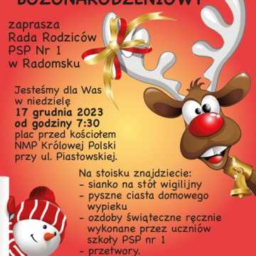 Zaproszenie na Kiermasz Bożonarodzeniowy w PSP nr 1 w Radomsku