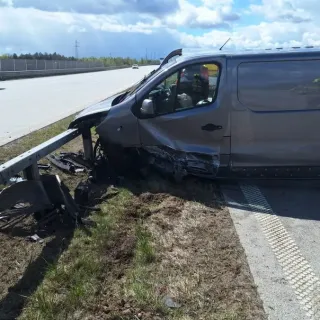 Zmęczenie za kierownicą mogło doprowadzić do kolizji na autostradzie A1