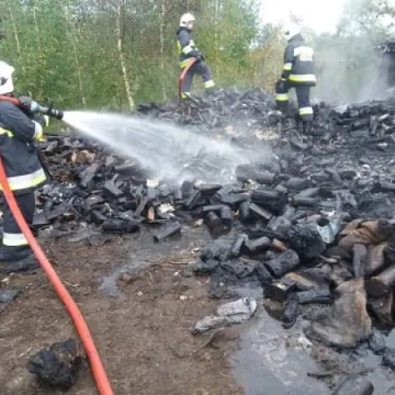 Pożar szopy w Danielowie