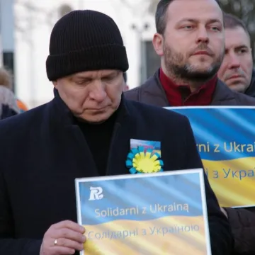 Radomsko: Wiec solidarności z Ukrainą