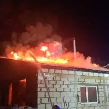 Pożar stolarni w Kolonii Myśliwczów