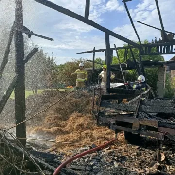 Spaliła się stodoła w Jedlnie Drugim