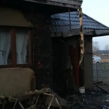 Pożar domu w Białej Górze