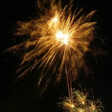 Noworoczne fajerweki na placu 3 Maja