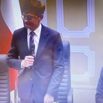 Magdalena Spólnicka i Konrad Zyberyng już po ślubowaniu