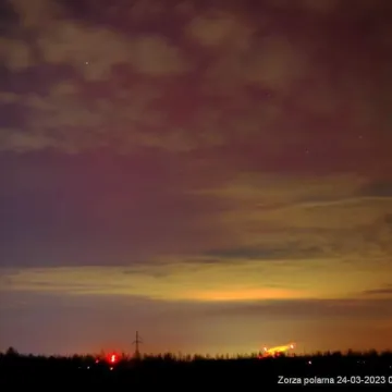 Zorza polarna uchwycona w okolicach Radomska