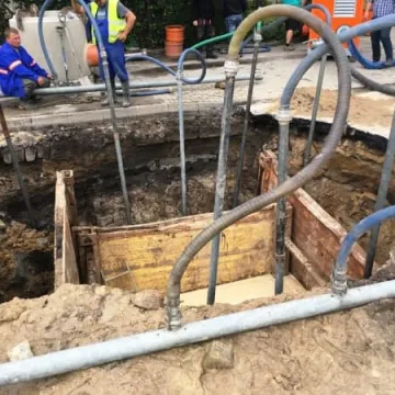 Dziura na ul. Krasickiego w naprawie