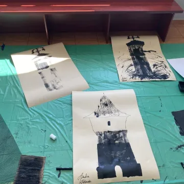 Radomszczańskie pejzaże oczami dzieci. Warsztaty prof. Wiatra w Muzeum w Radomsku