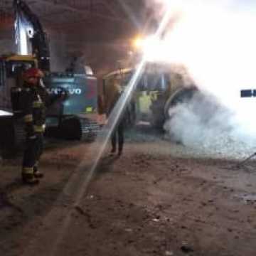 Pożar w sortowni odpadów w gminie Kamieńsk