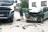 Kierowca osobowego renault zderzył się z betoniarką