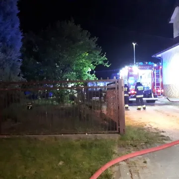 Pożar budynku gospodarczego w Amelinie