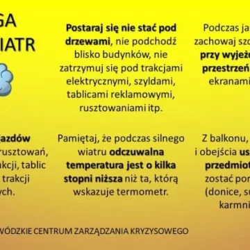 Uwaga! Silny wiatr w Radomsku