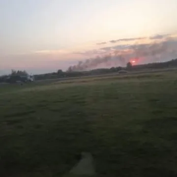 Pożar prasy rolniczej do balowania słomy