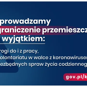 Do 11 kwietnia ograniczenia m.in. w przemieszczaniu się