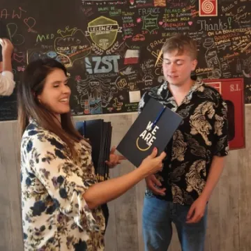 Zakończenie stażu uczniów ZSE z certyfikatami