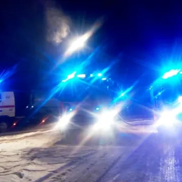 Pożar baru przy DK1