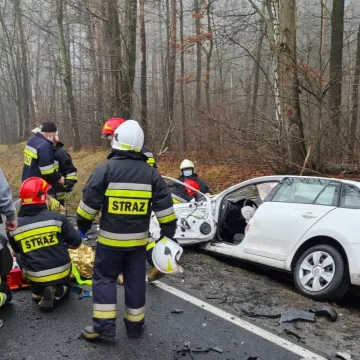 Wypadek w gminie Masłowice. Jedna osoba ranna. Są utrudnienia