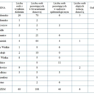 Koronawirus w powiecie radomszczańskim. Najnowsze dane sanepidu