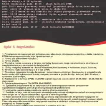  Turniej Squasha już w ten weekend