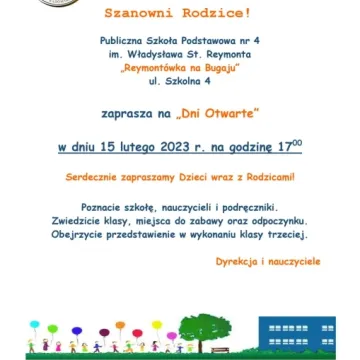 Reymontówka na Bugaju zaprasza przyszłych uczniów
