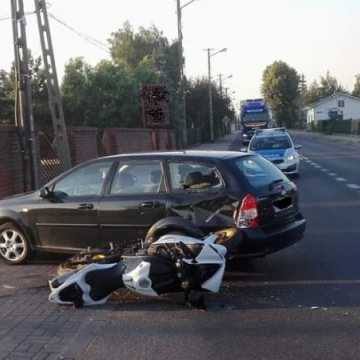 Wypadek z udziałem motocyklisty na ul. Narutowicza