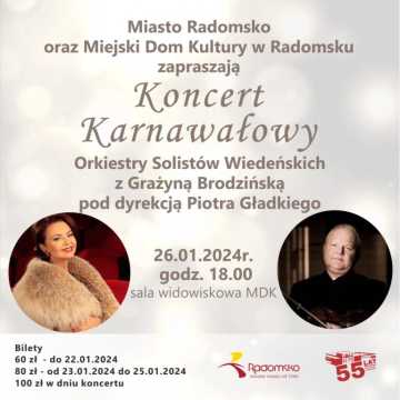 MDK w Radomsku zaprasza na Koncert Karnawałowy