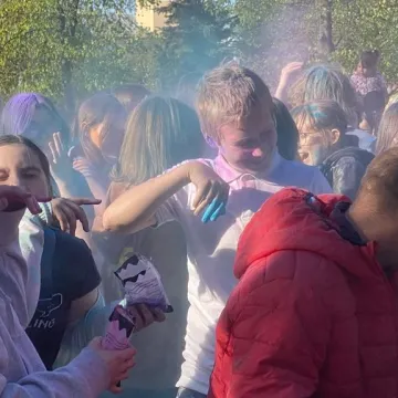 Kolory i bańki mydlane w centrum Radomska