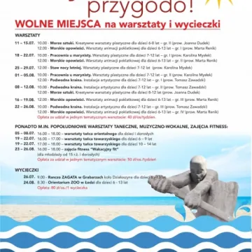 Wolne miejsca na wakacje z MDK w Radomsku