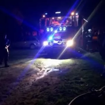 Pożar budynku gospodarczego