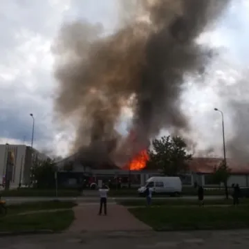 Wielki pożar sklepu Lidl na ul. Jagiellońskiej