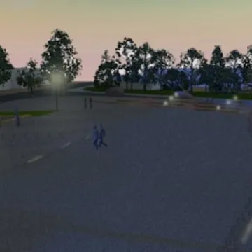 Wizualizacja skweru przy ul. Sierakowskiego