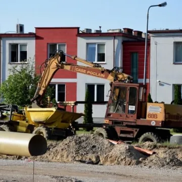 Prace przy budowie ronda na ul. Brzeźnickiej