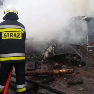 Pożar szopy w Danielowie