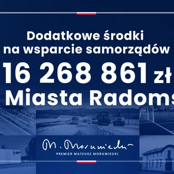 Blisko 48 mln złotych dla samorządów z powiatu radomszczańskiego