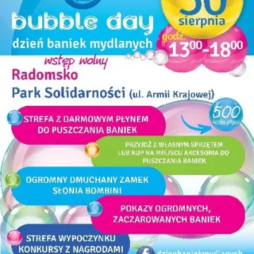 Każdy może puszczać bańki. Bubble Day w Radomsku