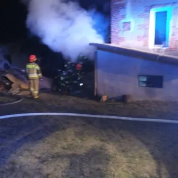 Pożar w domu w Janowie w gm. Dobryszyce