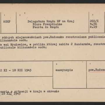 Katalog egzekucji i strat wojennych z lat 1939-1945 w Radomsku i okolicy